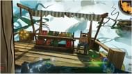 Lucky Dice close to several vegetable stands and a local (Image via WoW Quests/YouTube)